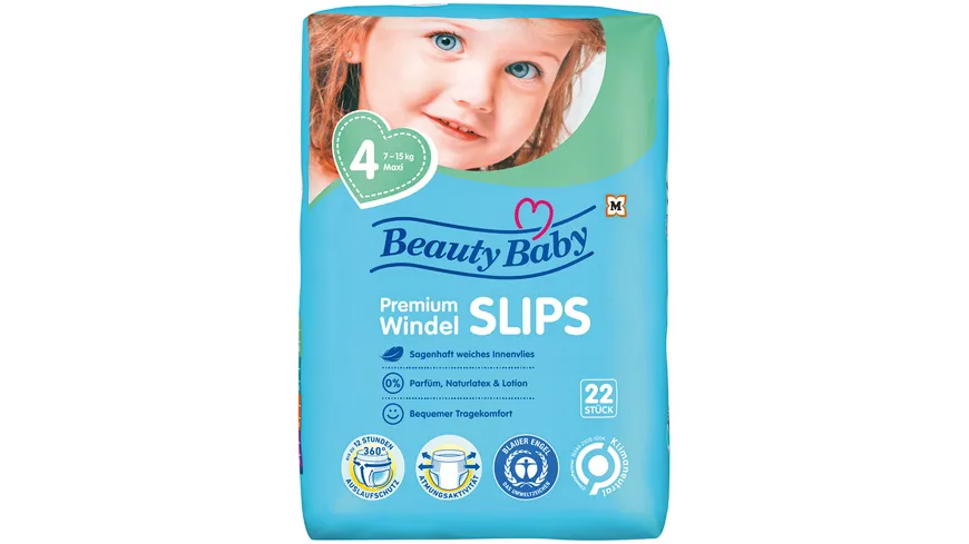 Beauty Baby Premium Windelslips, Größe 4 Maxi, 7-15 kg