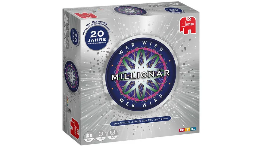Jumbo Spiele - Wer Wird Millionär - 20 Jahre Jubiläumsausgabe online  bestellen | MÜLLER