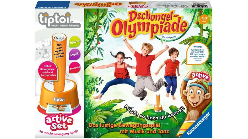 Ravensburger tiptoi - active Set Dschungel-Olympiade