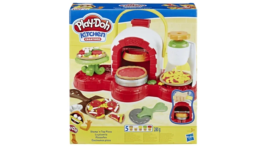 Hasbro - Play-Doh Pizzaofen mit 5 Dosen Play-Doh in verschiedenen Farben