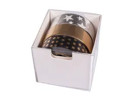 Rayher Washi Tape Set Black Gold Silver Foil