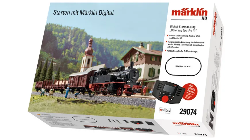 Märklin 29074 - Digital-Startpackung "Güterzug Epoche III". 230 Volt
