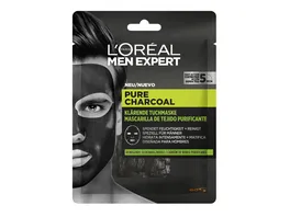 L OREAL PARIS MEN EXPERT Pure Charcoal Reinigende Tuchmaske