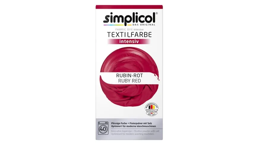 simplicol Textilfarbe intensiv Rubin-Rot