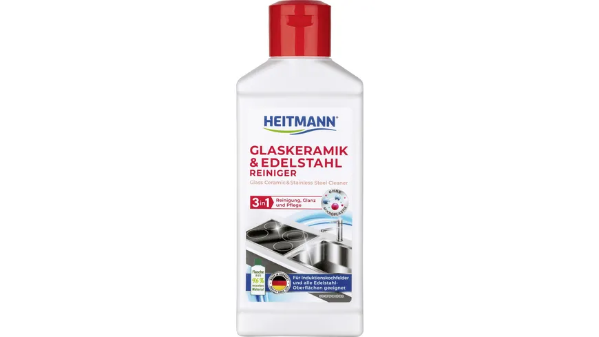 HEITMANN Glaskeramik und Edelstahl Reiniger 3in1