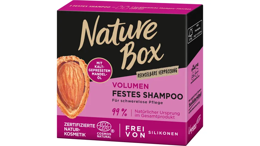 Nature Box Volumen Festes Shampoo Mandel Ol Online Bestellen Muller