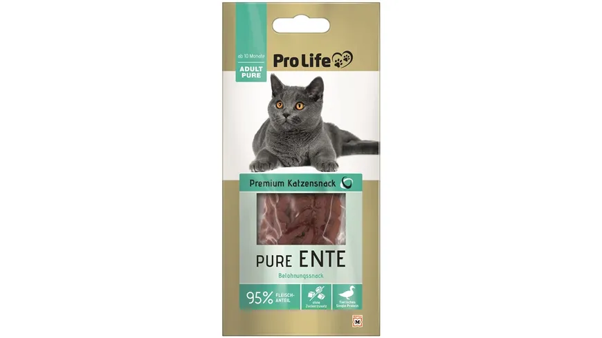 Pro Life Katze Katzensnack Pure Ente 10g