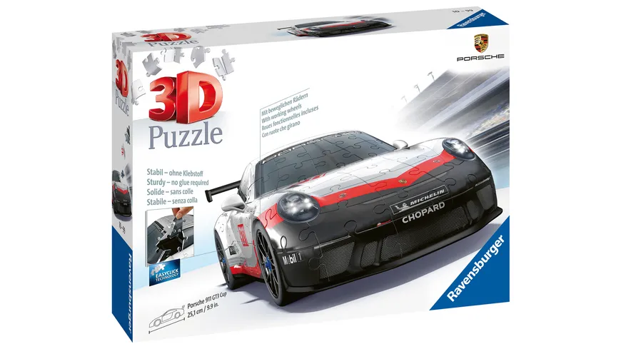 Ravensburger Puzzle - 3D Puzzles - Porsche 911 GT3 Cup