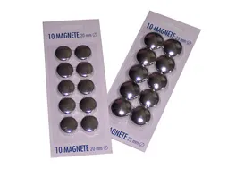Magnete 20mm silber 10 Stueck