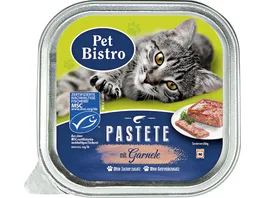 Pet Bistro Pastete fuer Katzen mit Garnele