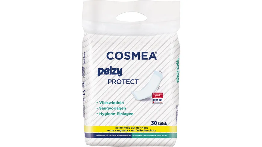 Cosmea® Pelzy Protect Vlieswindeln/Saugvorlagen, 30 Stück