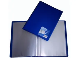 TrendLINE Sichthuellenmappe mit Tasche A4 40 Huellen transluzent blau