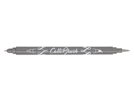 ONLINE Calligraphy Brush Pen silver metallic