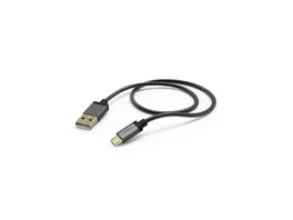 Hama Lade Datenkabel Metall Micro USB 1 5 m Anthrazit