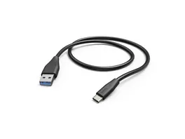 HAMA Ladekabel USB A USB C 1 5 m Schwarz