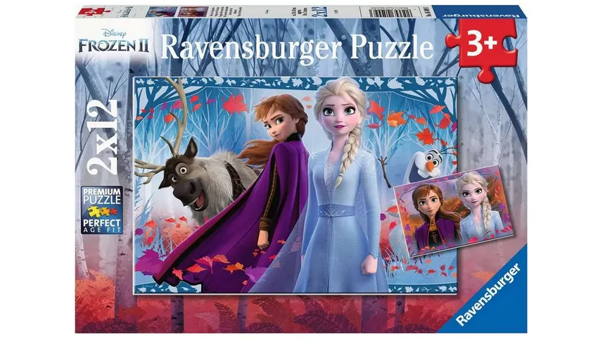 Ravensburger Puzzle - Frozen, Reise ins Ungewisse, 2x12 Teile