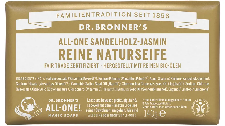 DR. BRONNER'S reine Naturseife Sandelholz-Jasmin