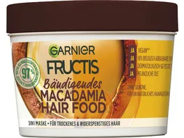 GARNIER FRUCTIS Baendigendes Macadamia Hair Food 3in1 Maske