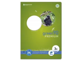 Ursus Green Premium Heft A4 16 Blatt Lineatur 3R mit Rand