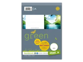 Ursus Green Notizblock A5 48 Blatt blanko