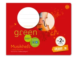 Ursus Green Musikheft 2B 16 Blatt rot