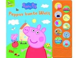 Peppa Pig Peppas bunte Welt Interaktives Pappbilderbuch mit 10 lustigen Geraeuschen