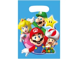 Amscan 8 Partytueten Super Mario Bros Plastik 23 4 x 16 2 cm