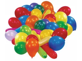 Amscan 25 Latex Ballons Formen und Farben einfarbiges Set sortiert