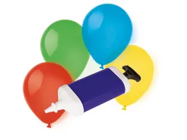 Amscan 10 Latex Ballons mit Pumpe farblich sortiert