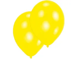 Amscan 10 Latex Ballons gelb 27 5cm