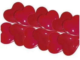 Amscan 10 Herzballons klein rot
