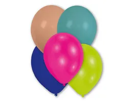Amscan 25 Latex Ballons rund 27 5cm farblich sortiert