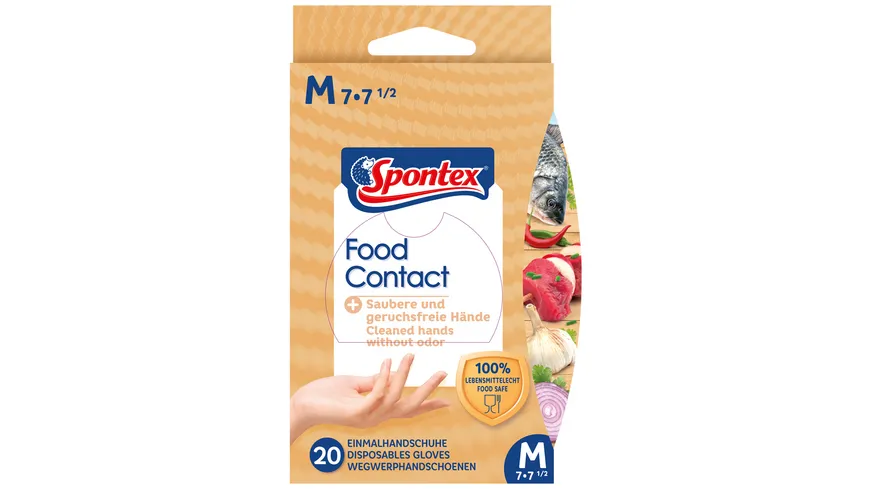 Spontex Food Contact Einmalhandschuhe Gr. 7-7,5