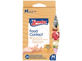 Spontex Food Contact Einmalhandschuhe Gr 7 7 5