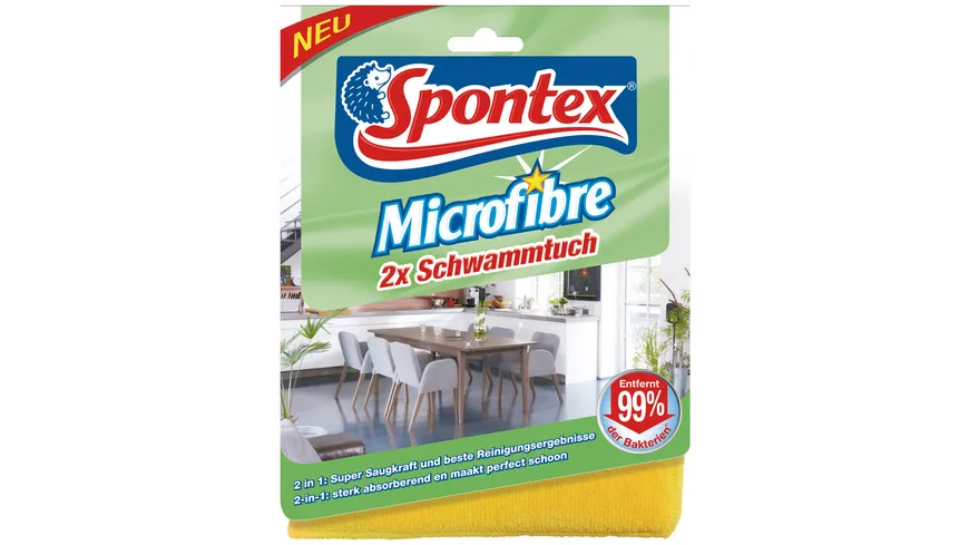 Spontex Microfibre Schwammtuch x2