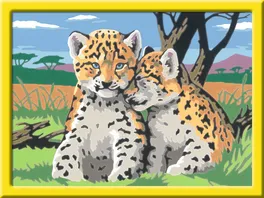 Ravensburger Beschaeftigung CreArt Malen nach Zahlen 28486 Kleine Leoparden Kinder ab 9 Jahren