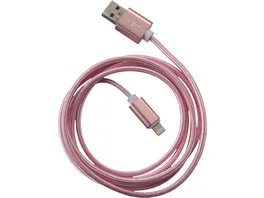 PETER JAeCKEL FASHION 1 5m USB Data Cable Rose fuer Apple Lightning mit Sync und Ladefunktion
