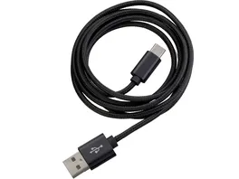 PETER JAeCKEL FASHION 1 5m USB Data Cable Black Typ C USB mit Sync und Ladefunktion