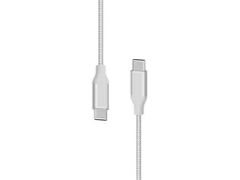 Xlayer Kabel PREMIUM Metallic Type C USB C to Type C Cable 1 5m Fast Charging 3A USB 2 0 Silver