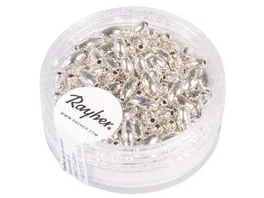 Rayher PLASTIK OLIVE 6X3MM 105 STUeCK DOSE SILBER 1632022