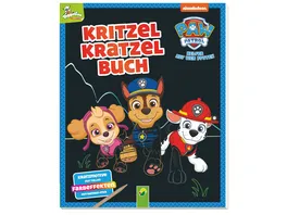 Paw Patrol Kritzel Kratzel Buch Auskratzmotive mit tollen Farbeffekten Mit Bambus Stick