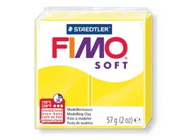 STAEDTLER FIMO 8020 10 soft Ofenhaertende Modelliermasse limonengelb