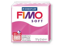STAEDTLER FIMO 8020 22 soft Ofenhaertende Modelliermasse himbeere