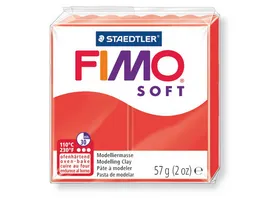 STAEDTLER FIMO 8020 24 soft Ofenhaertende Modelliermasse indischrot