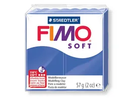STAEDTLER FIMO 8020 33 soft Ofenhaertende Modelliermasse brillantblau