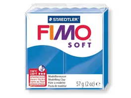 STAEDTLER FIMO 8020 37 soft Ofenhaertende Modelliermasse pazifikblau