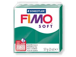 STAEDTLER FIMO 8020 56 soft Ofenhaertende Modelliermasse smaragd