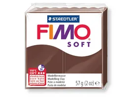 STAEDTLER FIMO 8020 75 soft Ofenhaertende Modelliermasse schokolade