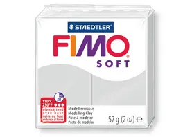 STAEDTLER FIMO 8020 80 soft Ofenhaertende Modelliermasse delfingrau