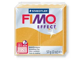 STAEDTLER FIMO 8020 11 effect Ofenhaertende Modelliermasse Metallic gold